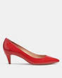 COACH®,SLOANE PUMP,Leather,Sports Red,Angle View