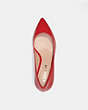 COACH®,SLOANE PUMP,Leather,Sports Red,Inside View,Top View