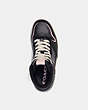 COACH®,HIGH TOP SNEAKER IN SIGNATURE CANVAS,Leather,Black,Inside View,Top View