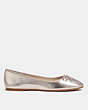 COACH®,ALINA BALLET,Metallic Leather,Champagne,Angle View