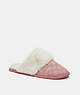 COACH®,ZIVA SLIPPER IN SIGNATURE JACQUARD,Signature Jacquard,Pink/Pink,Front View