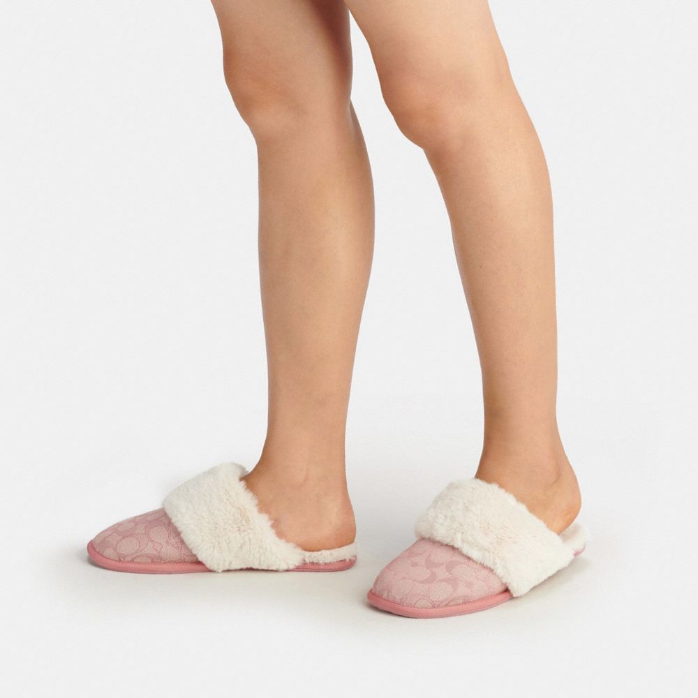 Coach fuzzy slippers new arrivals