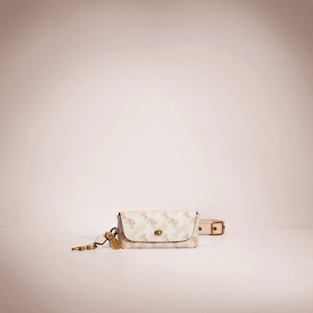 COACH®  Sunglass Case Bag Charm In Signature Canvas