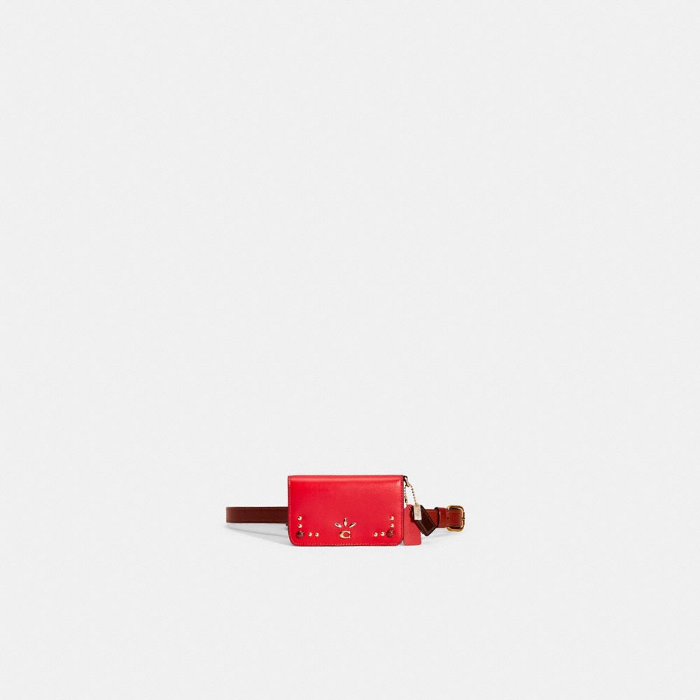 COACH®,Upcrafted Slim Card Case Belt Bag In Colorblock,,Front View