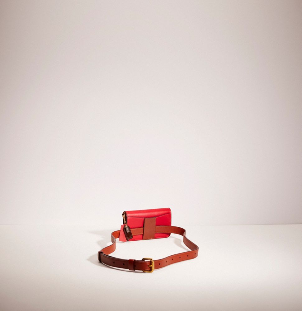 COACH®,Upcrafted Slim Card Case Belt Bag In Colorblock,,Angle View