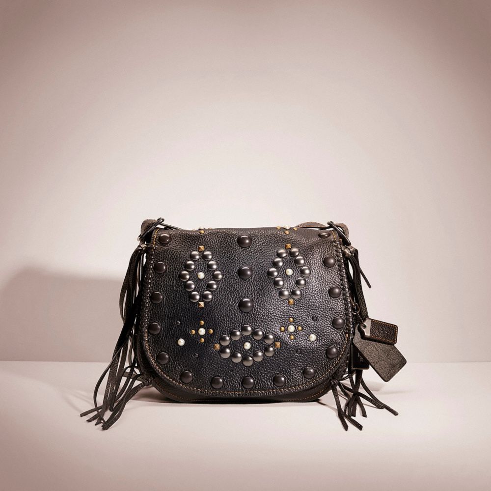 COACH Upcrafted Whiplash Western Saddle Bag With Rivets