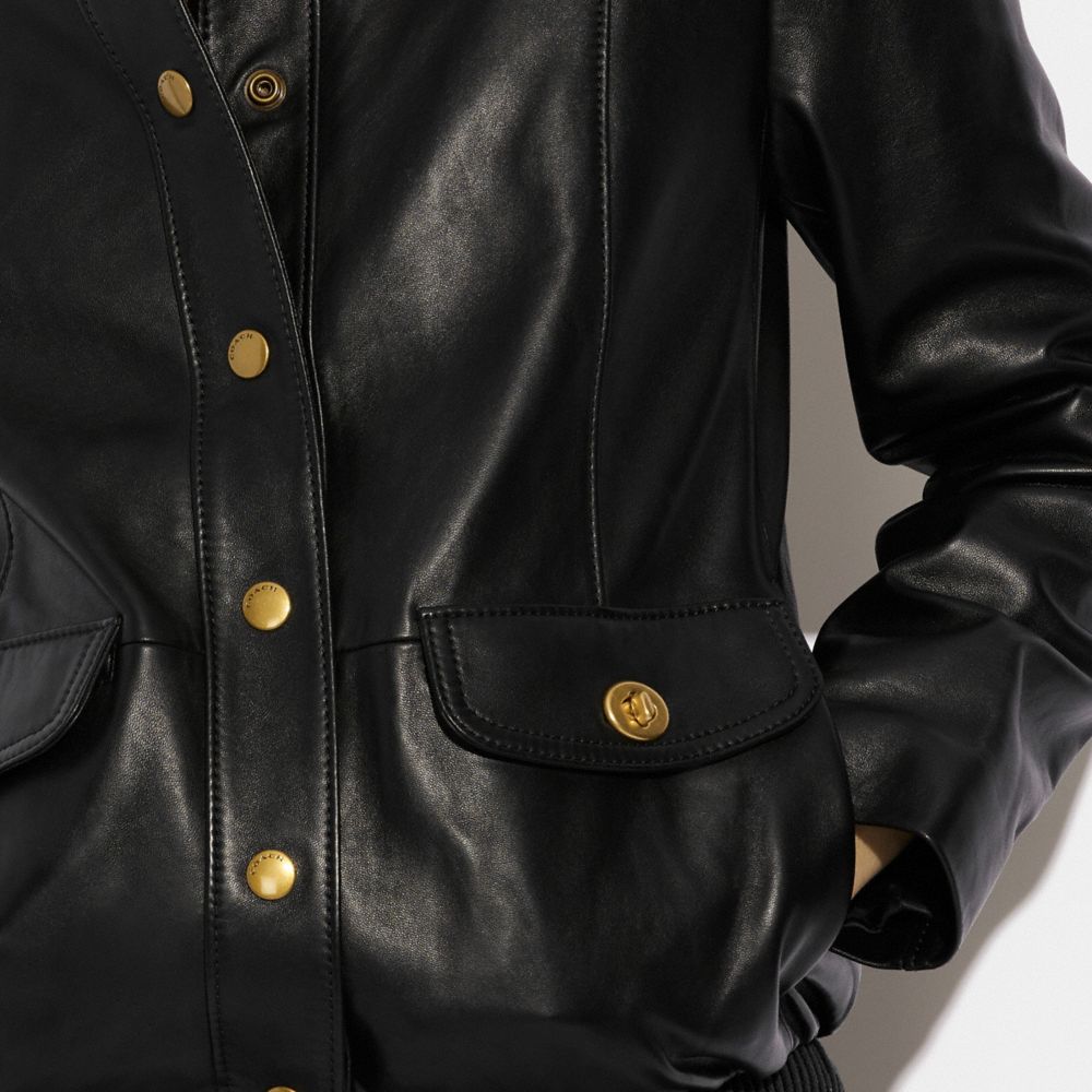 COACH® | Lightweight Leather Jacket