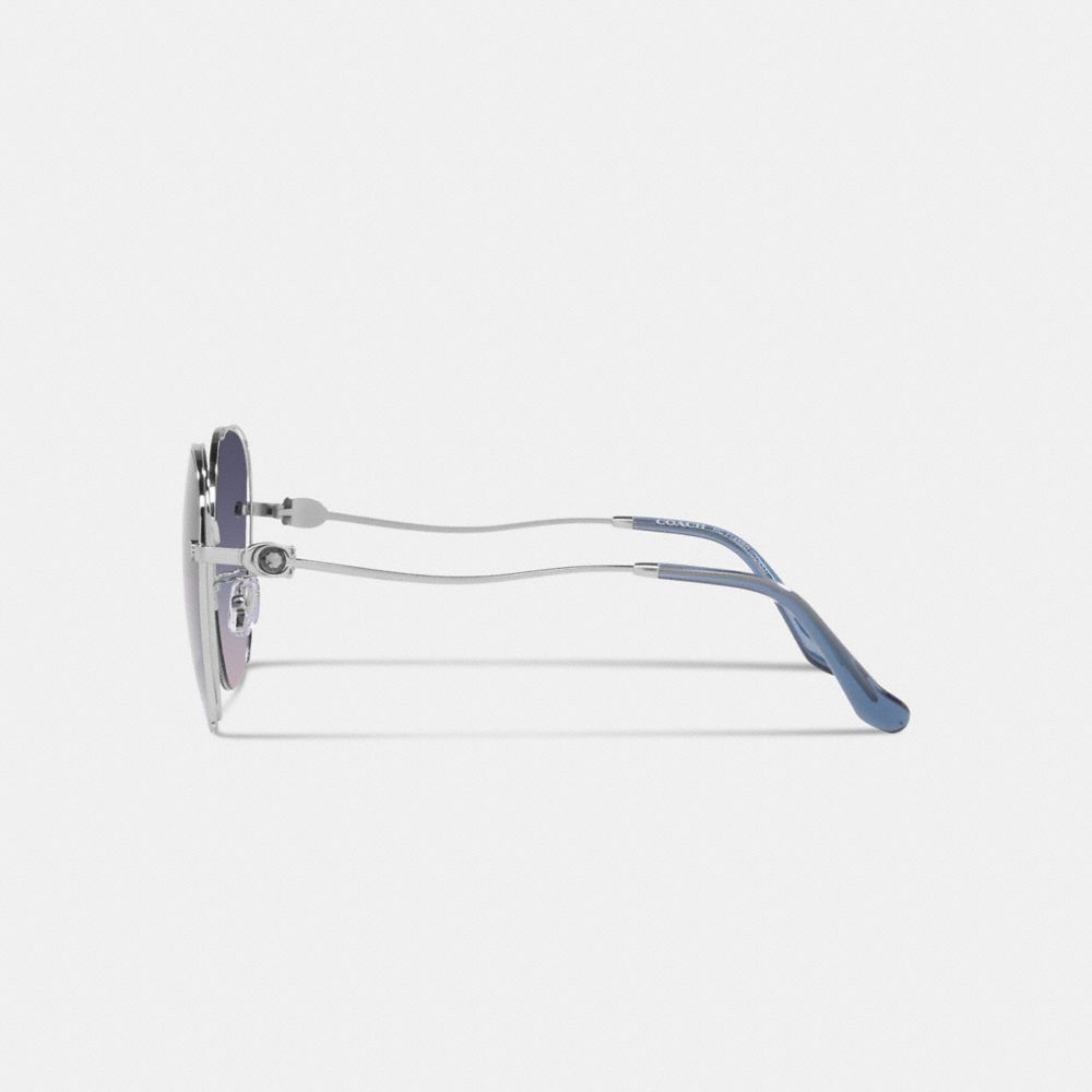 COACH®,FULL FIT SIGNATURE CRYSTAL METAL OVERSIZED BUTTERFLY SUNGLASSES,Metal,Blue/Purple Gradient,Alternate View