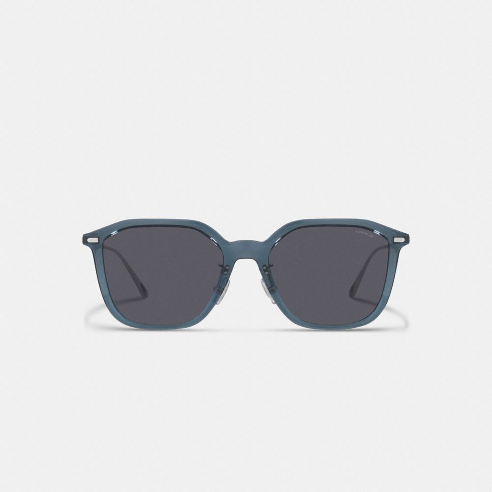 COACH®,Rounded Geometric Sunglasses,,Inside View,Top View