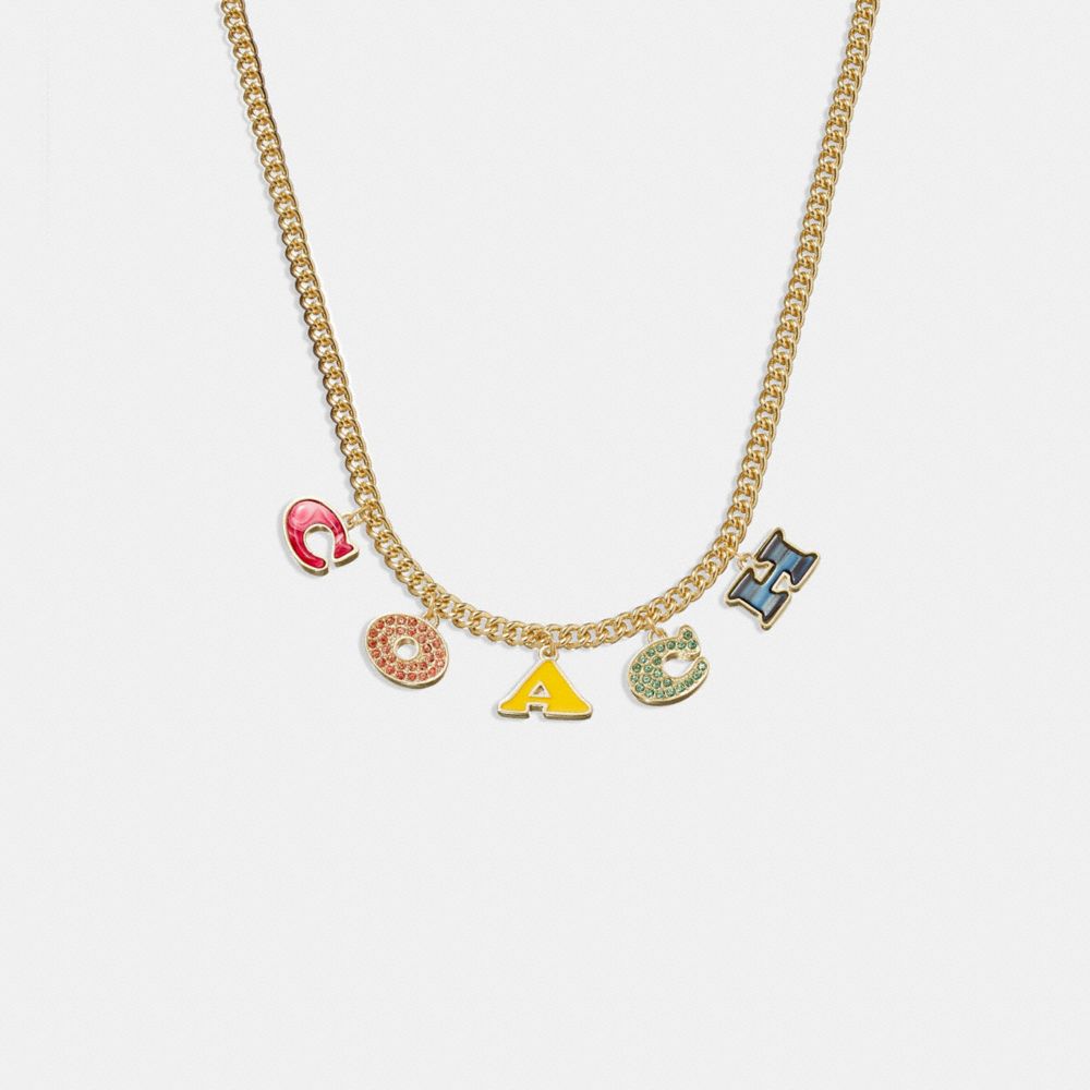 Pavé Coach Charm Necklace