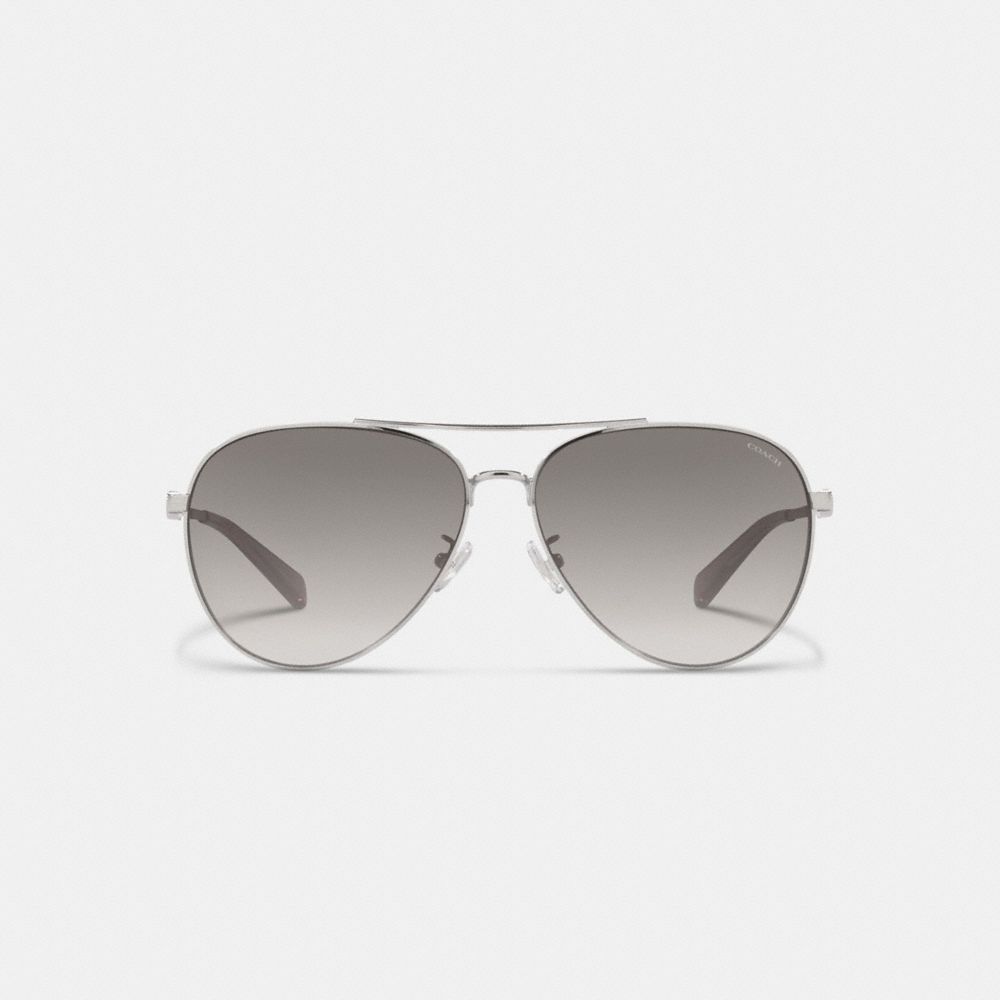 Badge Metal Pilot Sunglasses