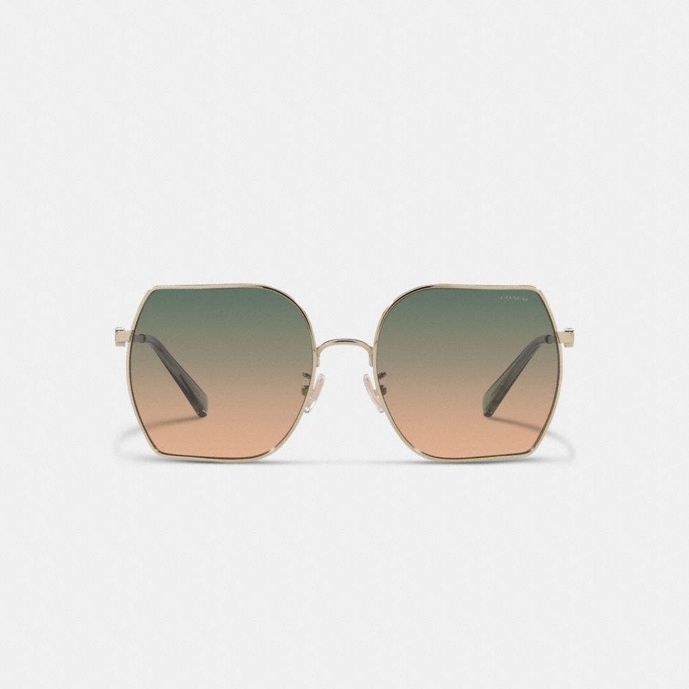 Lunettes de soleil papillon en métal Badge