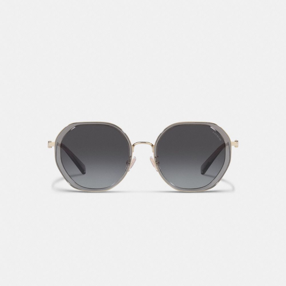 Badge Round Geometric Sunglasses