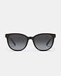 COACH®,HORSE AND CARRIAGE ROUND SUNGLASSES,Black,Inside View,Top View
