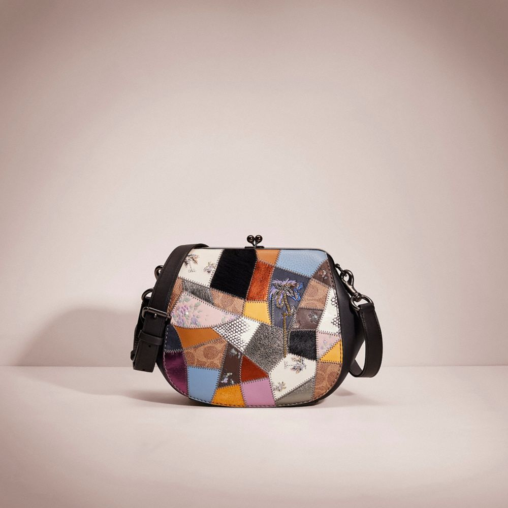 Restored Frame Saddle Bag With Signature Patchwork COACH