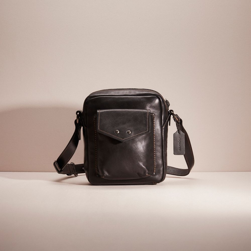 COACH®,RESTORED JAXSON BAG 18,Black Copper/Black,Front View