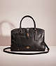COACH®,RESTORED MERCER SATCHEL 30,Leather,Large,Light Gold/Black,Front View