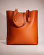 COACH®,RESTORED GOTHAM TALL TOTE 34,Pebble Leather,Black Copper/Canyon,Front View