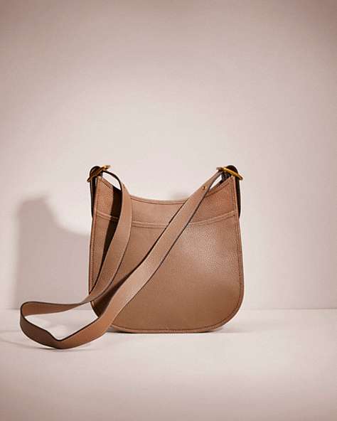 COACH®,RESTORED EMERY CROSSBODY,Natural Pebble Leather,Large,Brass/Elm,Front View