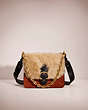 COACH®,RESTORED BEAT SHOULDER BAG,Smooth Leather,Small,Brass/1941 Saddle Natural,Front View