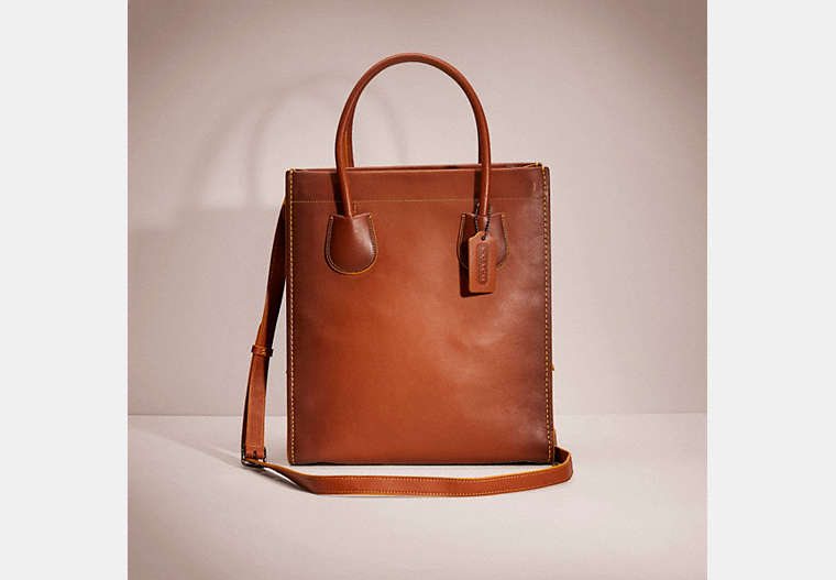 COACH®,RESTORED CASHIN CARRY TOTE 29,Glovetanned Leather,Pewter/1941 Saddle,Front View