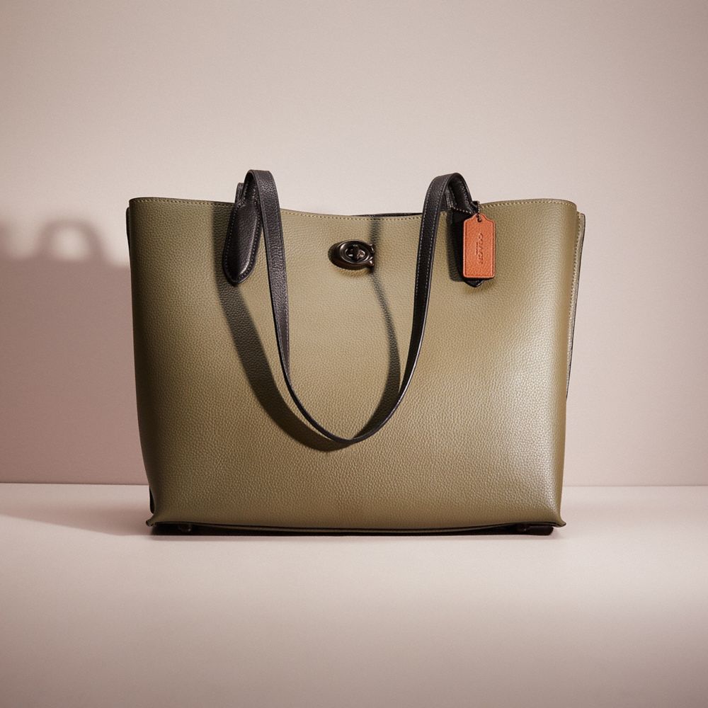 Restored Willow Tote In Colorblock With Signature Canvas Interior