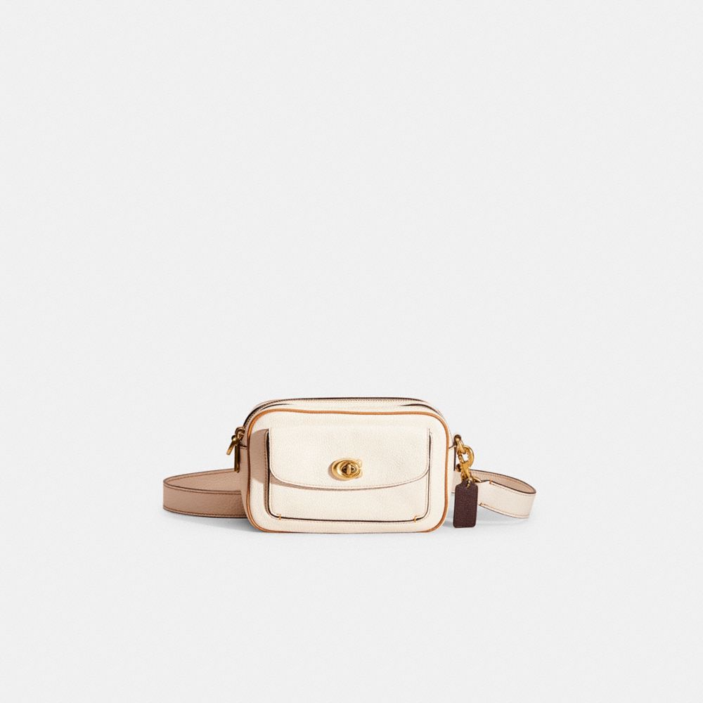 Coach Restored Willow Camera Bag In Colorblock In Brass/chalk Multi
