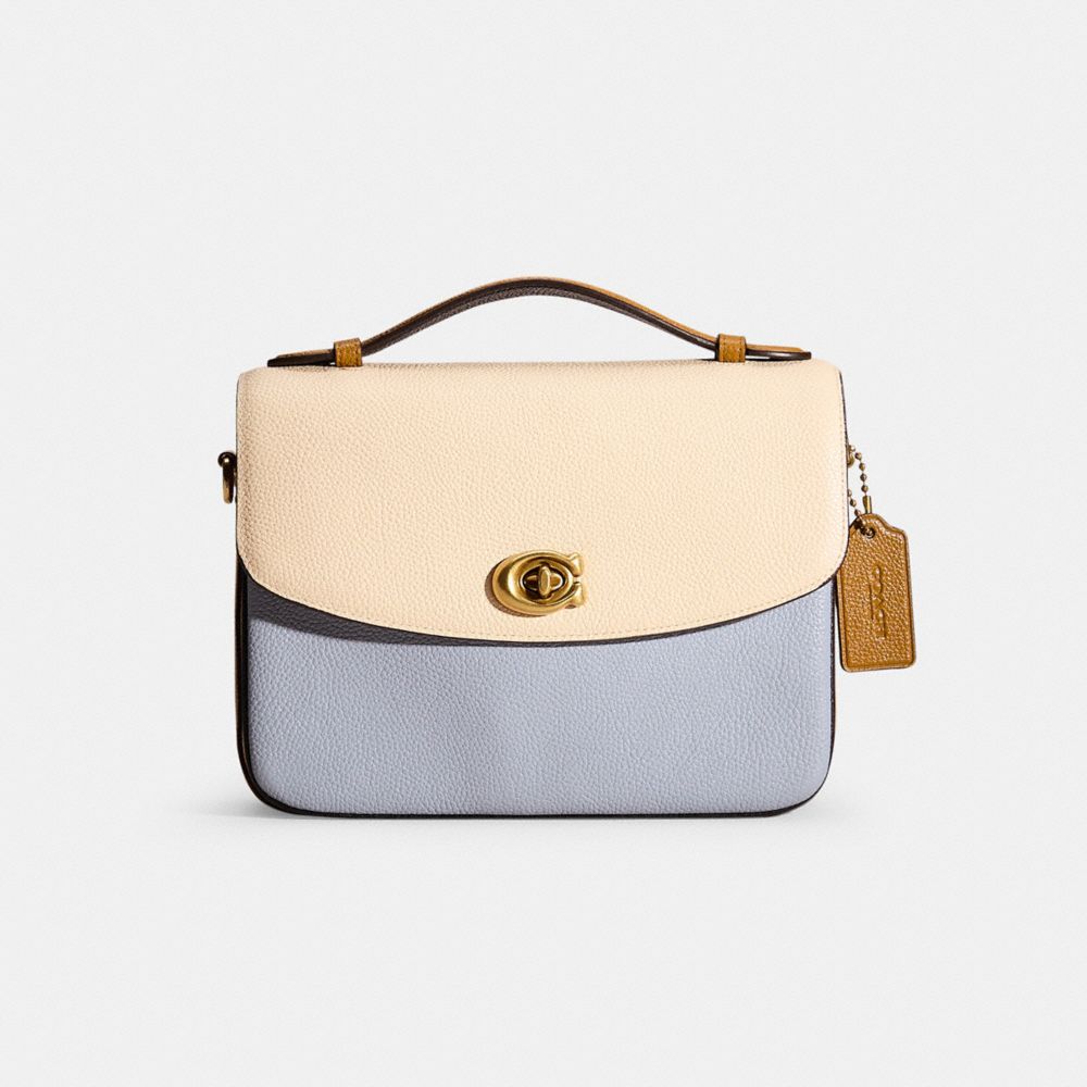 Coach Restored Cassie Crossbody In Colorblock In Brass/mist Straw Multi