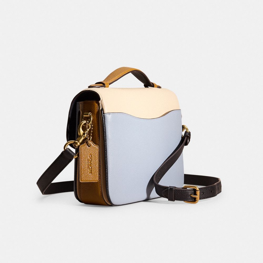Coach Restored Cassie Crossbody In Colorblock In Brass/mist Straw Multi