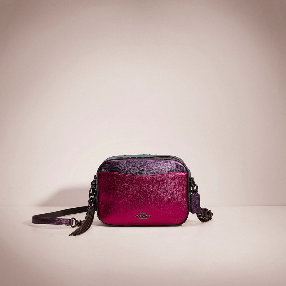 Coach camera bag hot sale in polished pebble leather