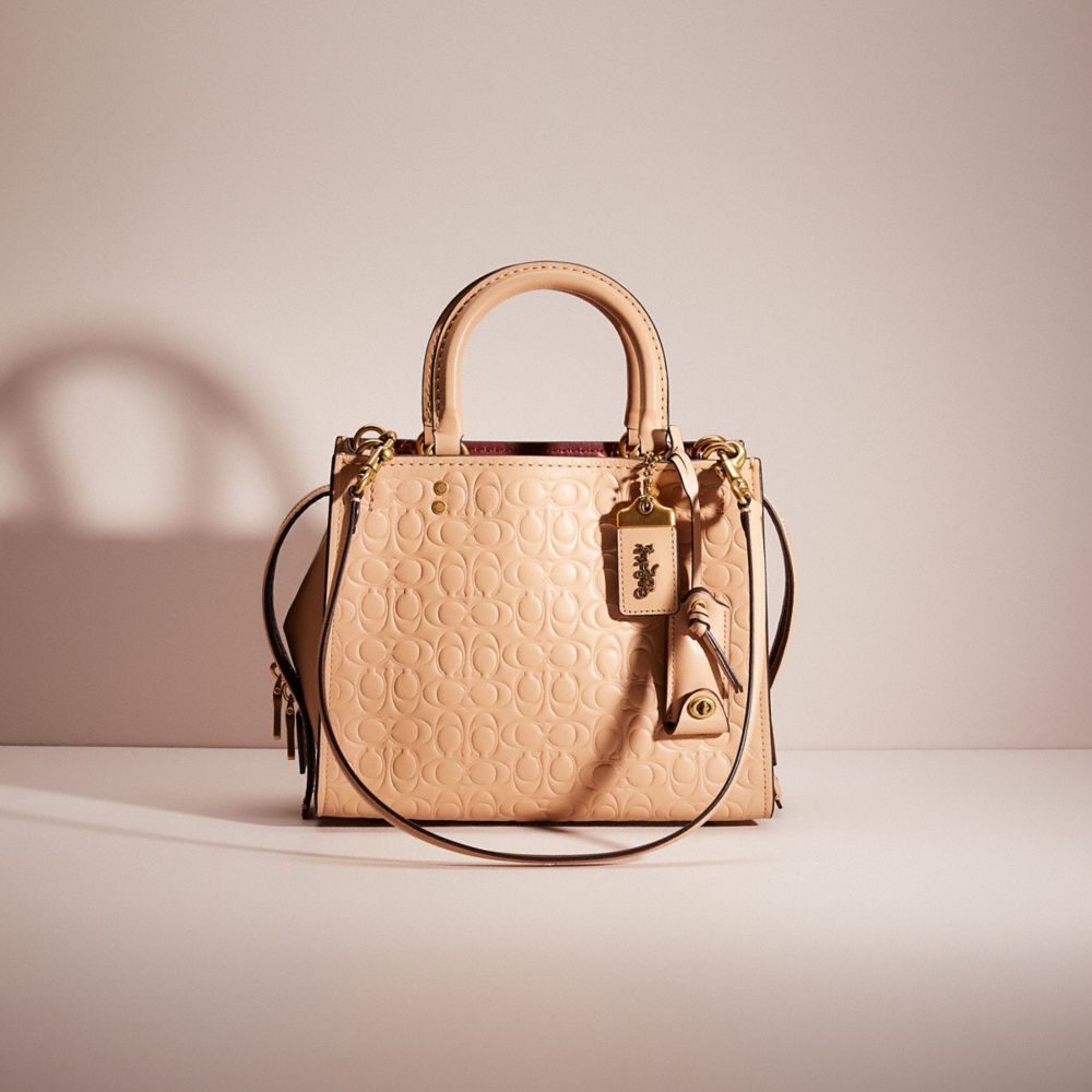 COACH Restored Rogue 25 In Signature Leather With Floral Bow Print Interior