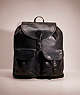 COACH®,RESTORED RUCKSACK,Smooth Leather,Gunmetal/Black,Front View