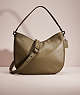 COACH®,RESTORED SOFT TABBY HOBO,Smooth Leather,Large,Pewter/Army Green,Front View