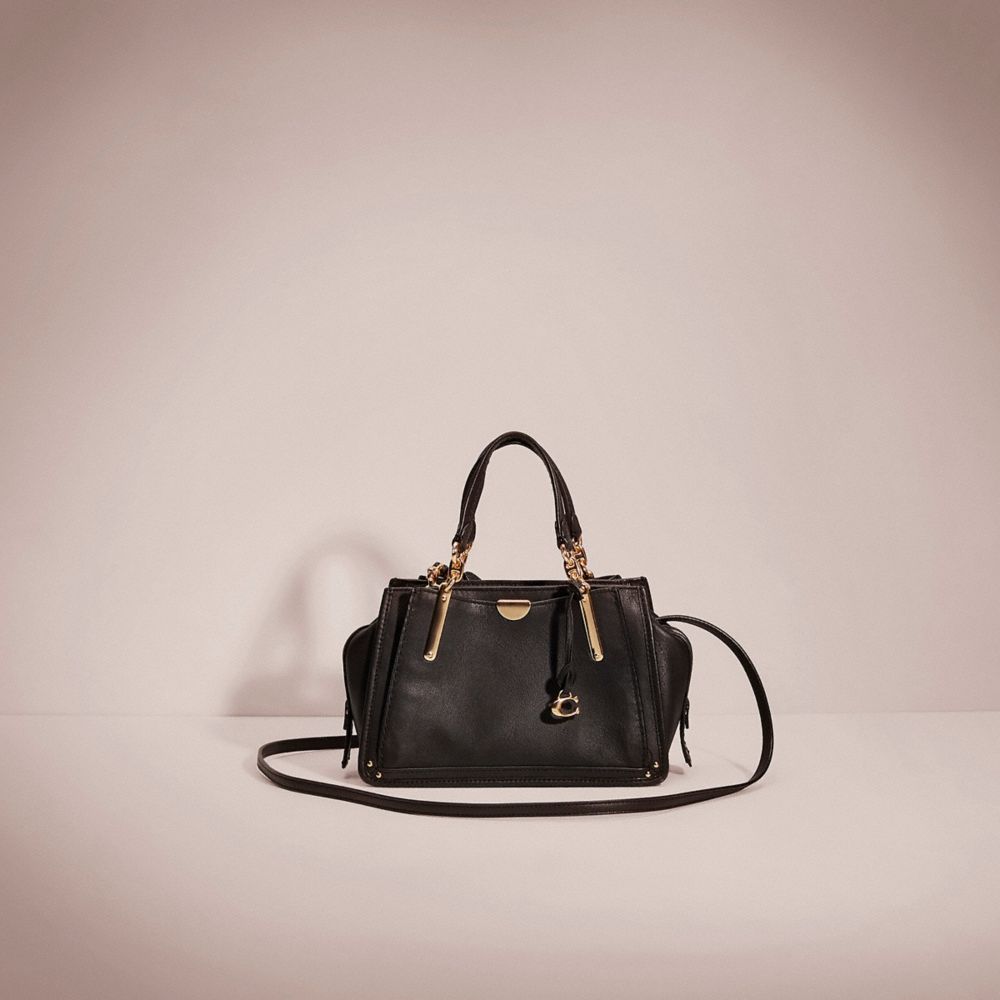 COACH®,RESTORED DREAMER 21,Smooth Leather,Gold/Black,Front View