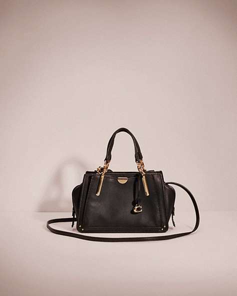 COACH®,RESTORED DREAMER 21,Smooth Leather,Gold/Black,Front View