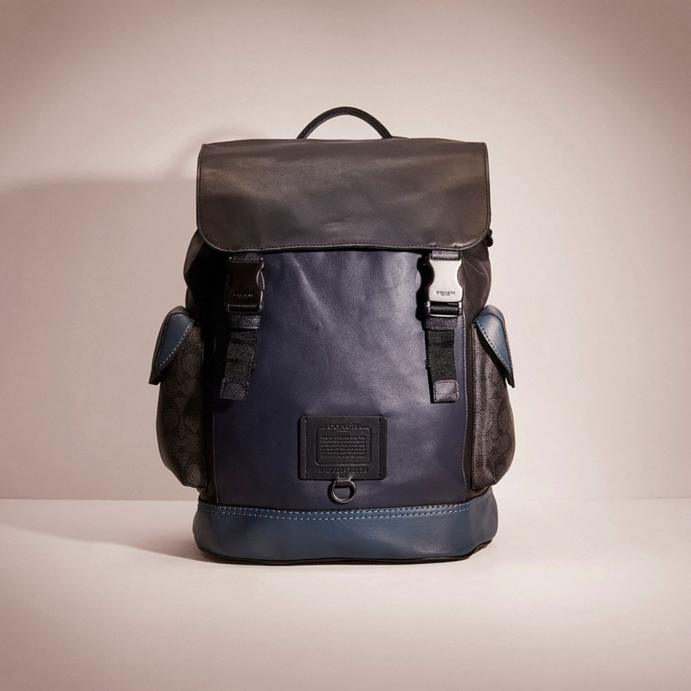 COACH Restored Rivington Backpack With Signature Canvas Blocking