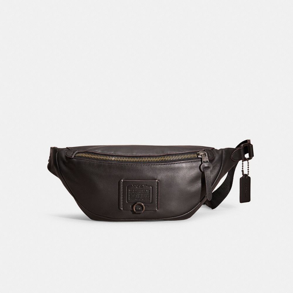 COACH®,Restored Rivington Belt Bag,Black,Front View