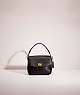 COACH®,RESTORED CASSIE CROSSBODY 19,Polished Pebble Leather,Small,Brass/Black,Front View