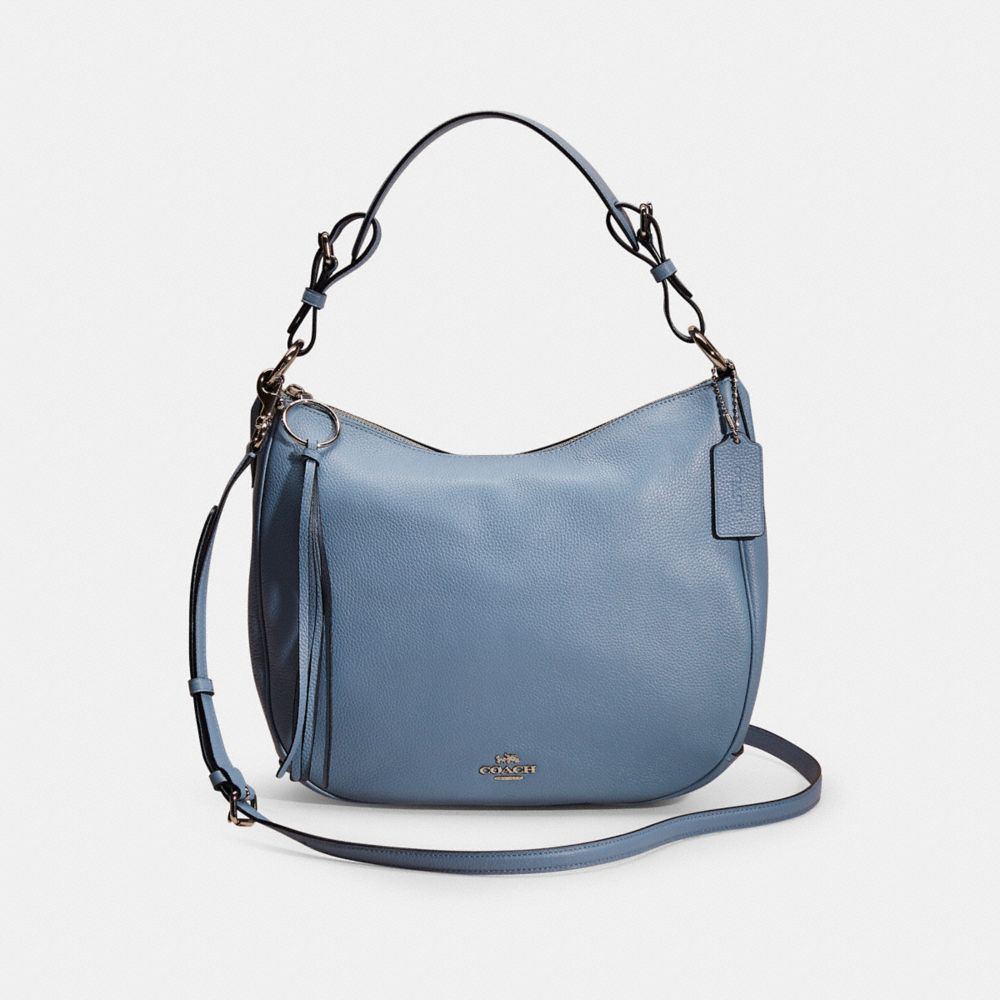 coach sutton hobo in polished pebble leather