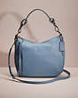 COACH®,RESTORED SUTTON HOBO,Polished Pebble Leather,Medium,Silver/Slate,Front View
