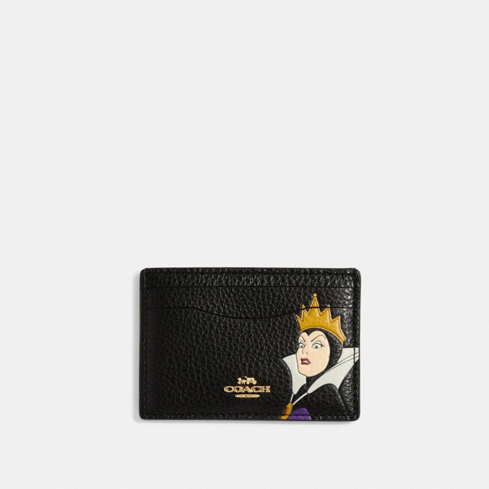 Coach X Disney Villains Card Case With Evil Queen Motif Black