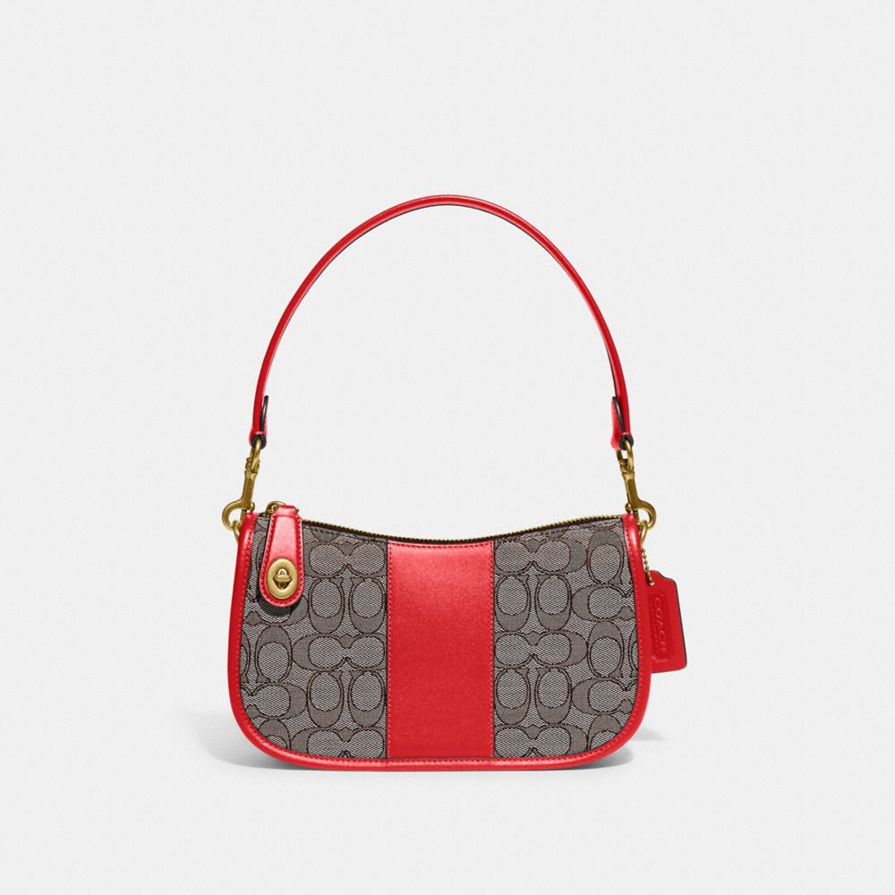 Coach swinger bag in signature jacquard new arrivals