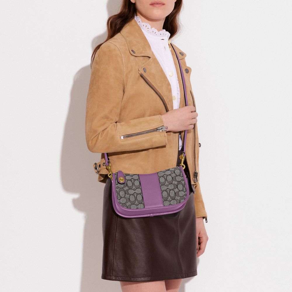COACH®,Swinger Bag In Signature Jacquard,,Detail View