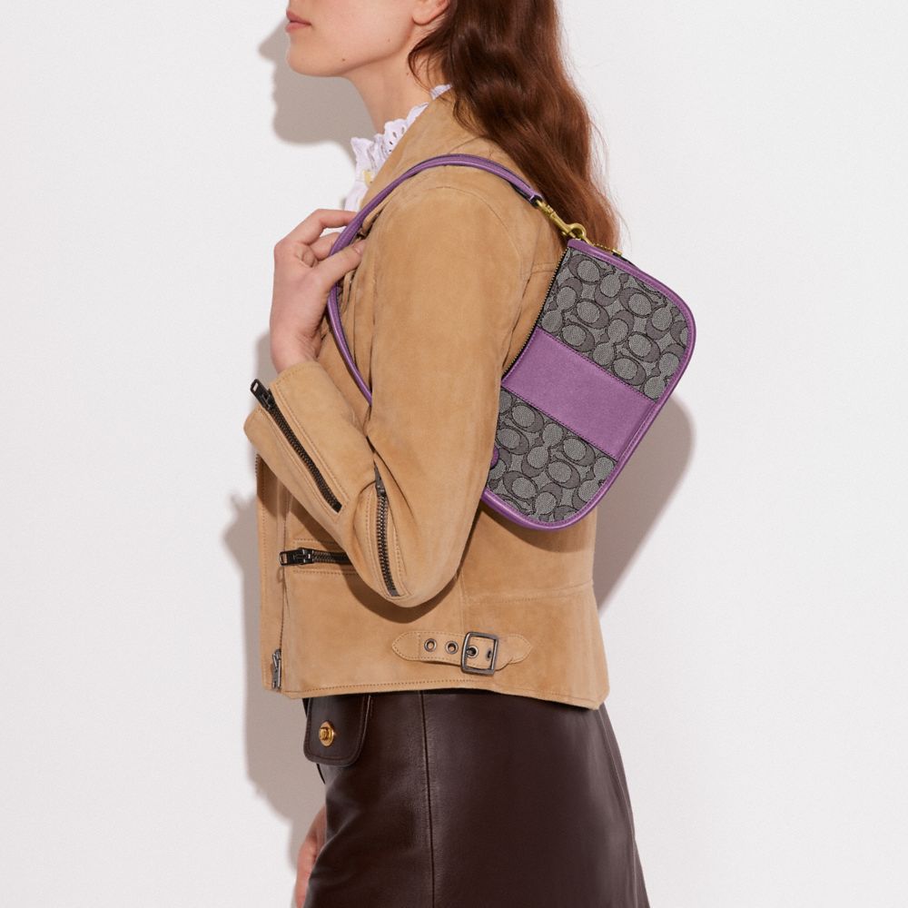 COACH®,Swinger Bag In Signature Jacquard,,Detail View
