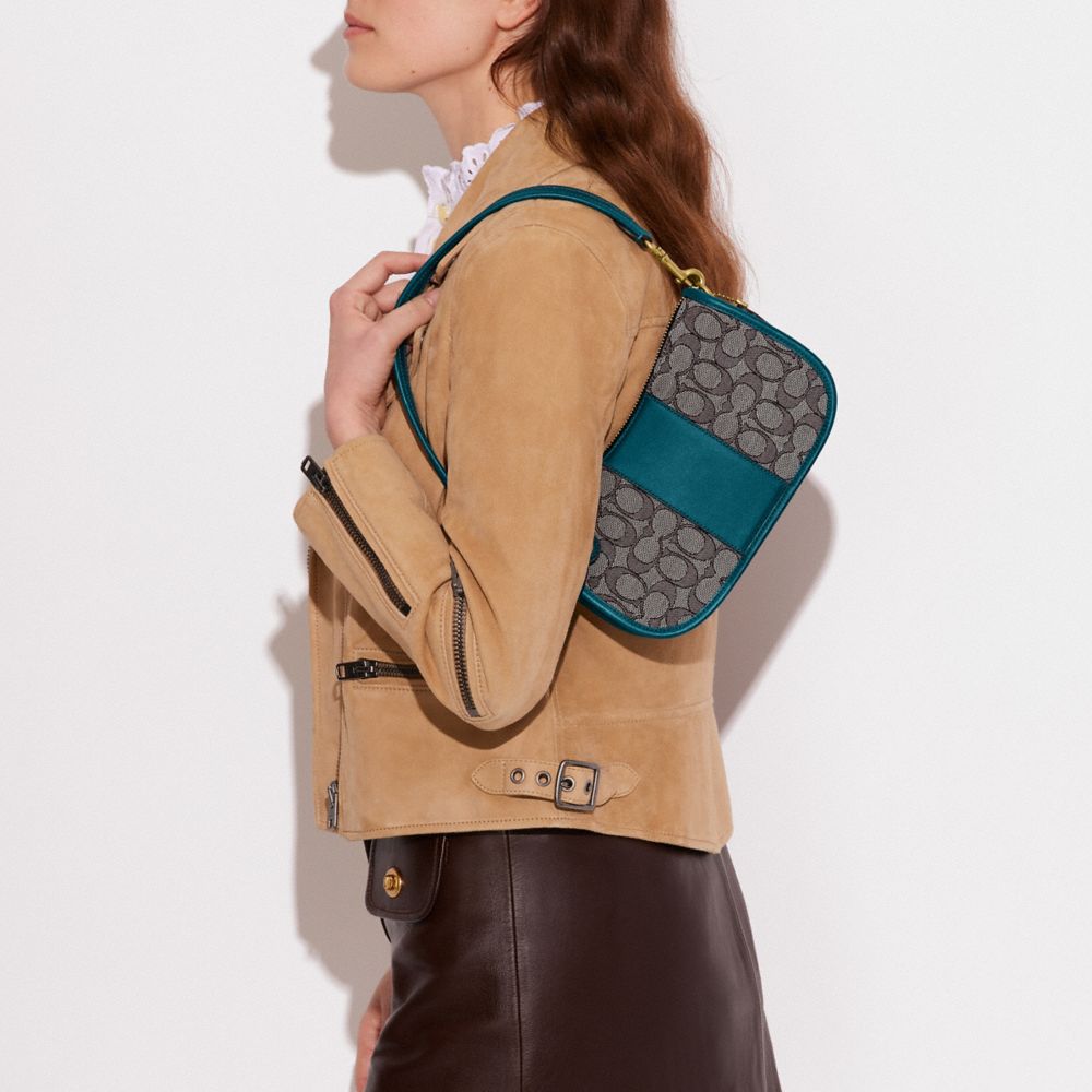 COACH®,Swinger Bag In Signature Jacquard,,Detail View