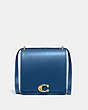 COACH®,BANDIT SHOULDER BAG 20,Leather,Small,True Blue,Front View