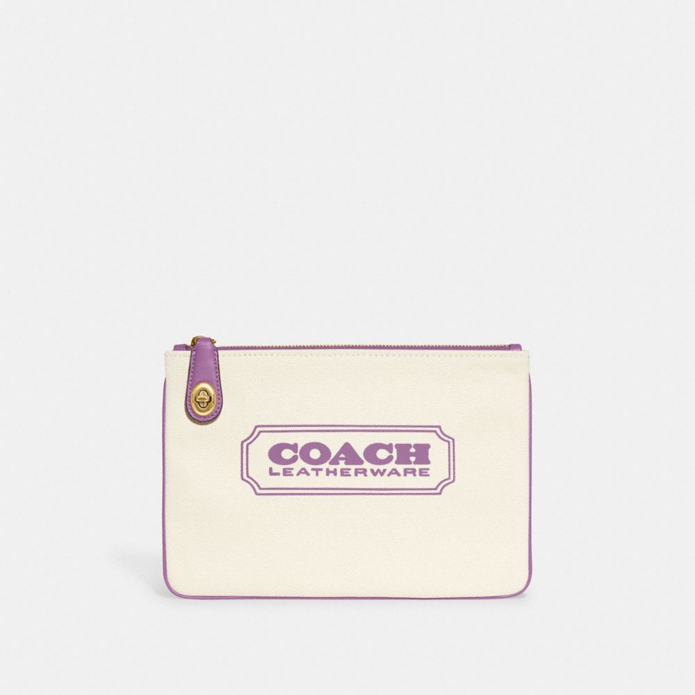 Complimentary Coach Badge Turnlock Pouch