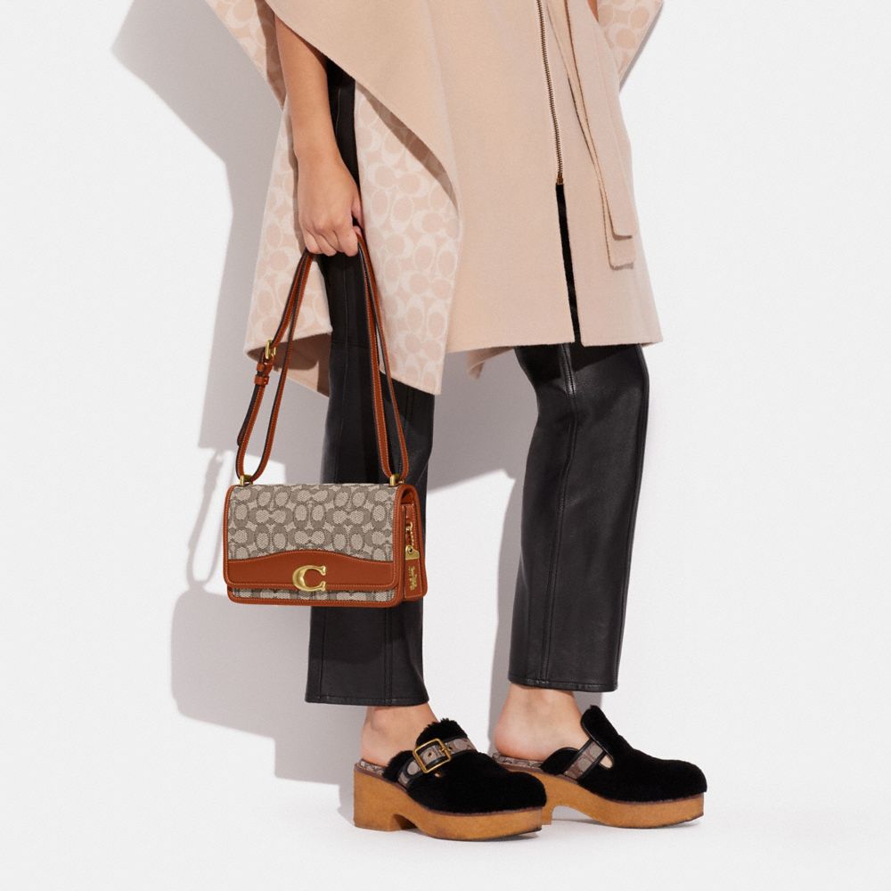 COACH®,Bandit Shoulder Bag In Signature Textile Jacquard,Multi Color,Detail View
