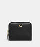 COACH®,BILLFOLD WALLET,Polished Pebble Leather,Brass/Black,Front View