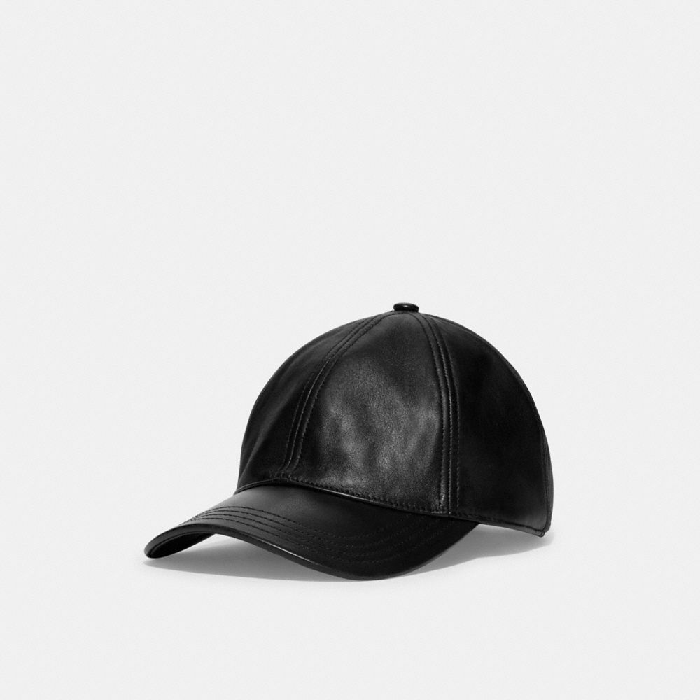 COACH®  Leather Baseball Cap